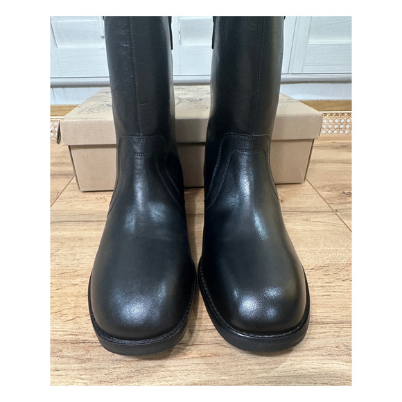 Free People Easton Equestrian Ankle Boot Black Leather Upper Size 9 US 40 EU NIB - Picture 7 of 16
